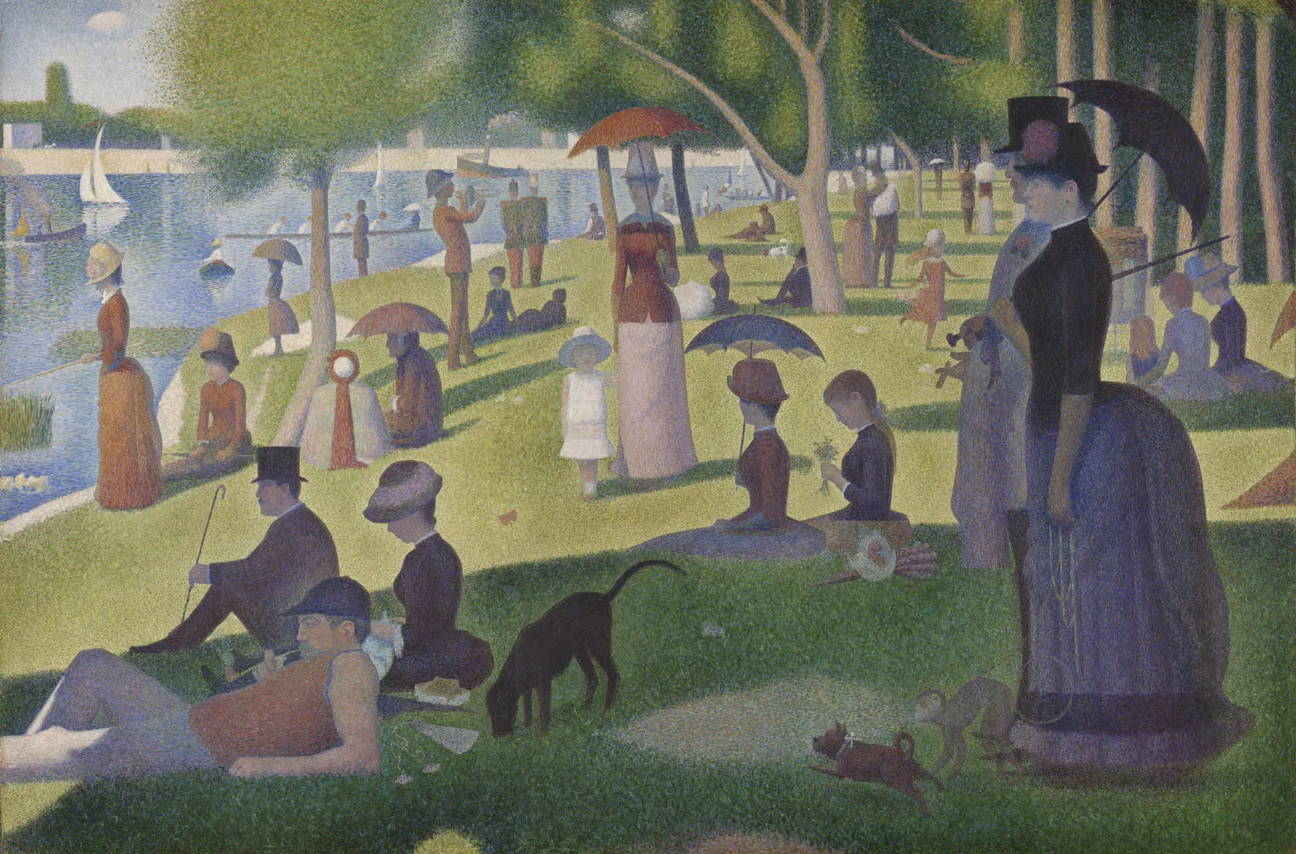 Georges Pierre Seurat, "Un dimanche après-midi à la Grande Jatte", 1884-86, The Art Institute of Chicago © Bridgeman Images