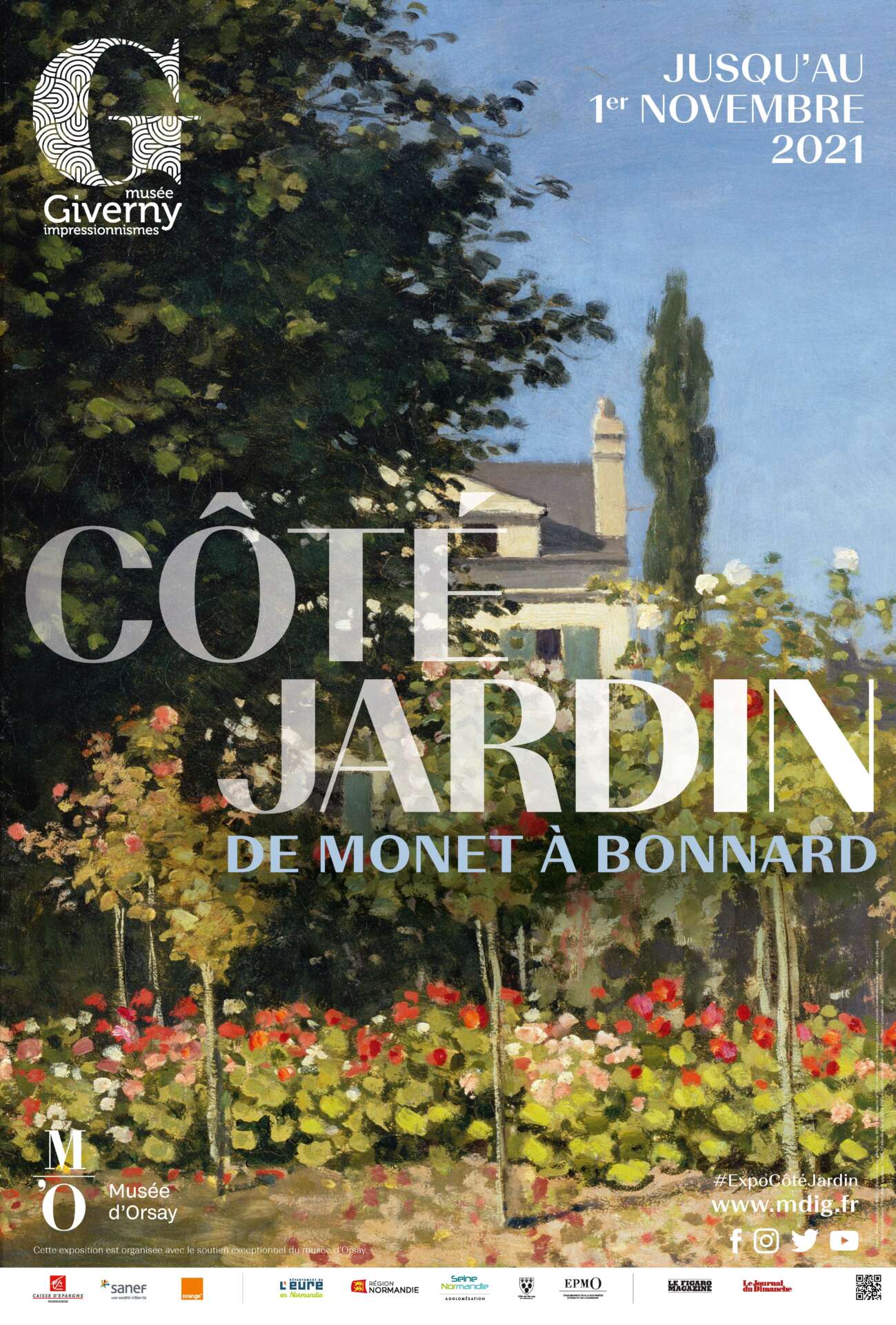 Côté jardin, de Monet à Bonnard, affiche de l'exposition au Musée des Impressionnismes Giverny