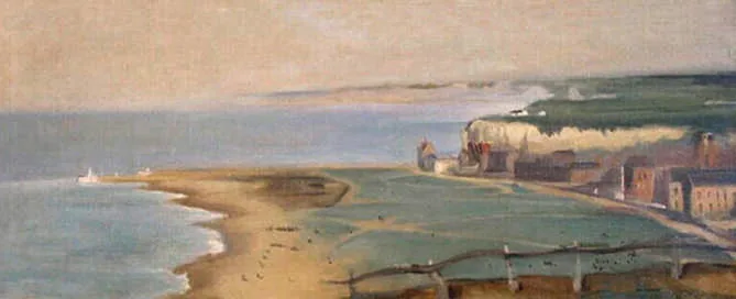 Eva Gonzales, "Plage de Dieppe vue depuis la falaise Ouest", Château-Musée, Dieppe © Château-Musée, Dieppe