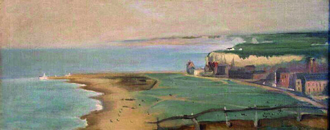 Eva Gonzales, "Plage de Dieppe vue depuis la falaise Ouest", Château-Musée, Dieppe © Château-Musée, Dieppe