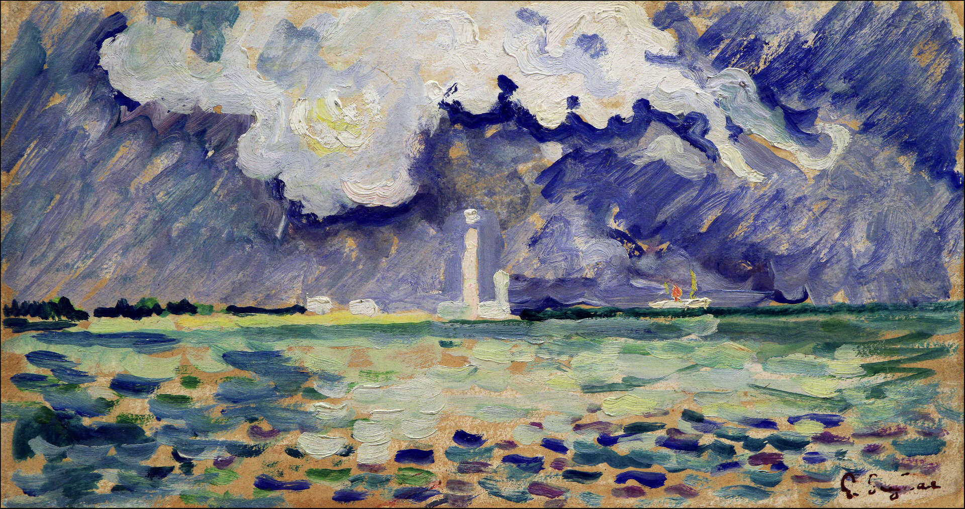 Le phare de Gatteville, Paul Signac, Musée Thomas Henry
