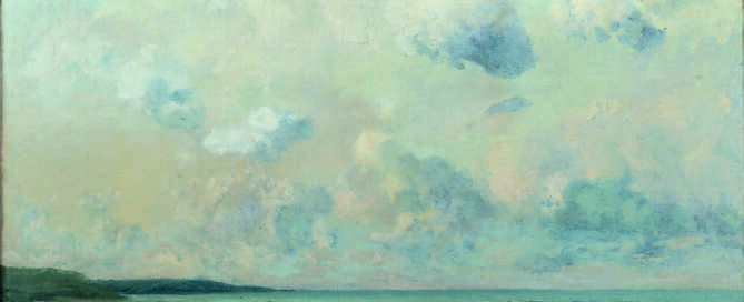 Musée Eugène Boudin, "Rivages près de Honfleur" de Gustave Courbet © H. Brauner - Musée Eugène Boudin