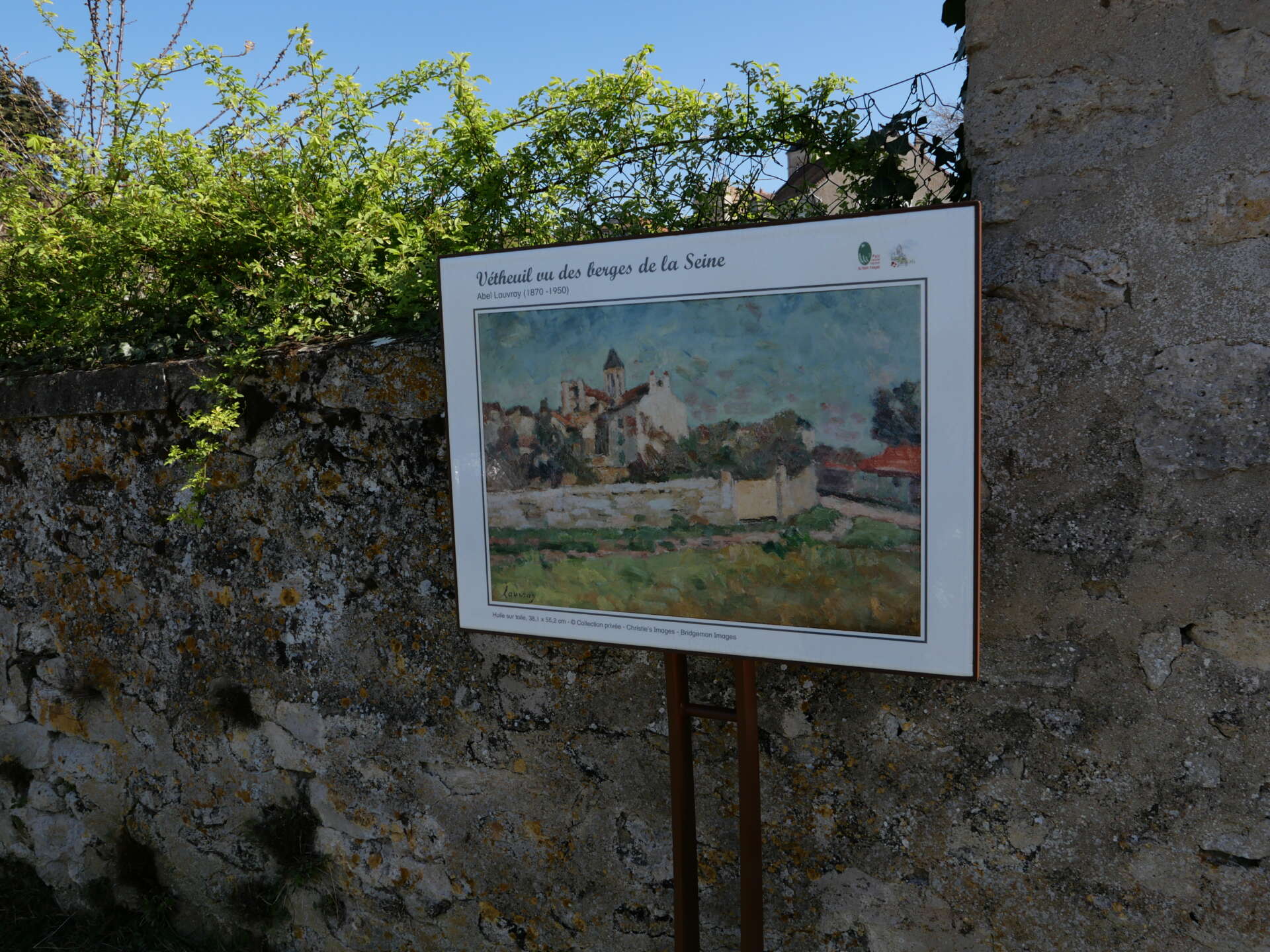 Chemin des Peintres de Vétheuil, Tableau de Lauvray, © PNR Vexin français