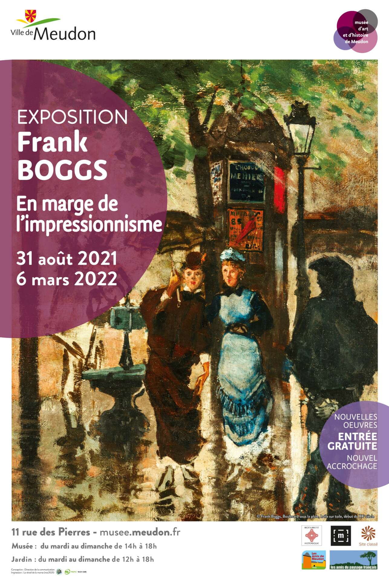 Affiche Frank Boggs au Musée de Meudon