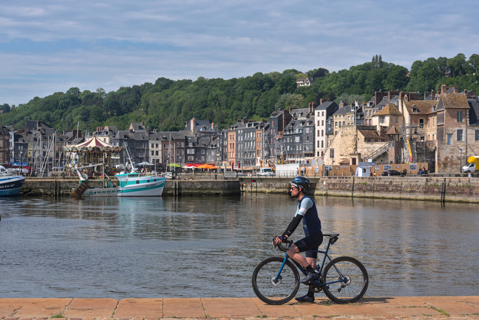 Une aventure à vélo en Normandie avec Matthieu Tordeur, port de Honfleur © Thomas Le Floch