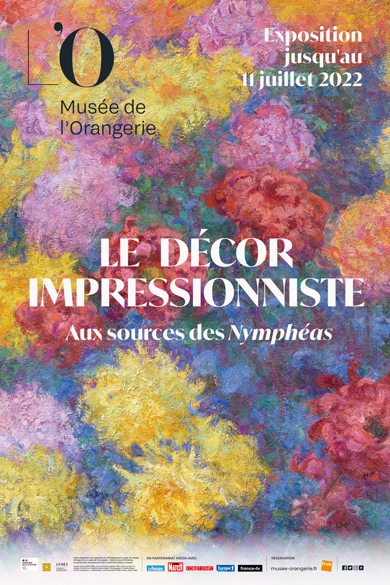 Le décor impressionniste : Aux sources des Nymphéas, affiche de l'exposition au Musée de l'Orangerie