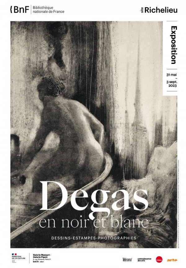 Degas en noir et blanc à la BNF : affiche de l'exposition