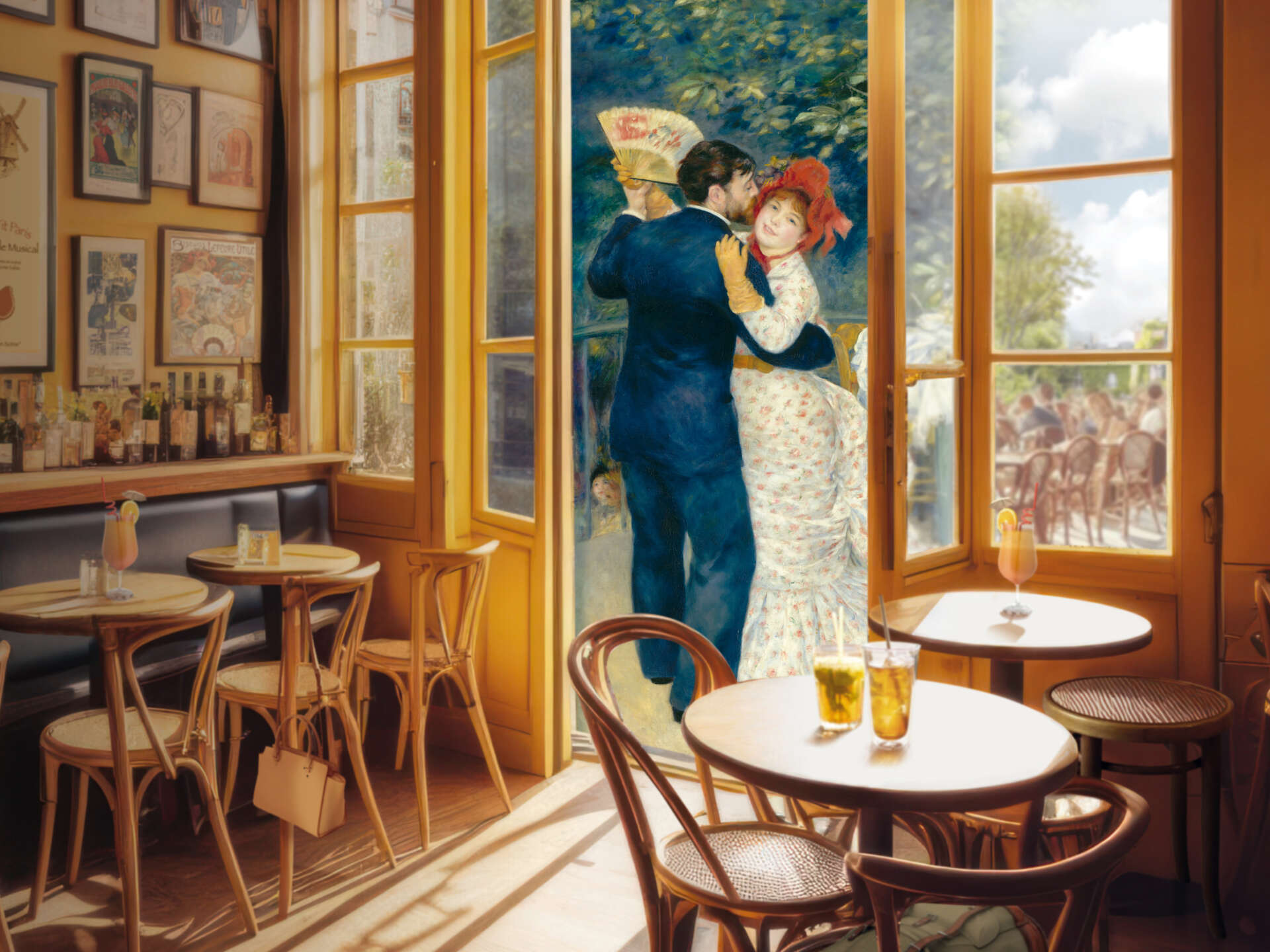 150 ans de l'Impressionnisme : visuel de l'anniversaire, d'après Renoir "Danse à Bougival"