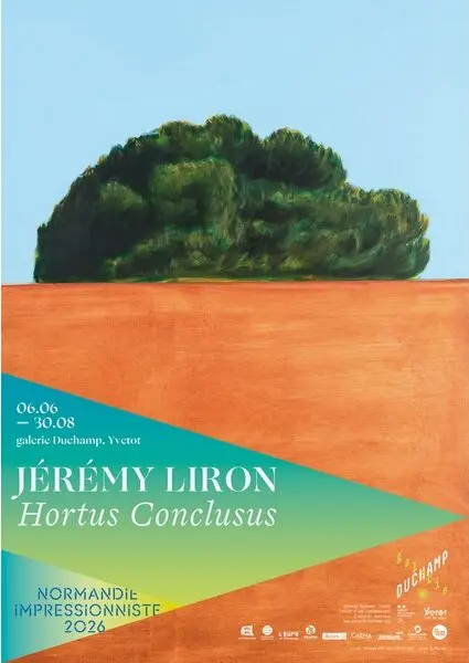 Affiche de l'expositon "Hortus Conclusus" de Jérémy Liron à la Galerie Duchamp d'Yvetot pour le Festival Normandie Impressionniste 2026