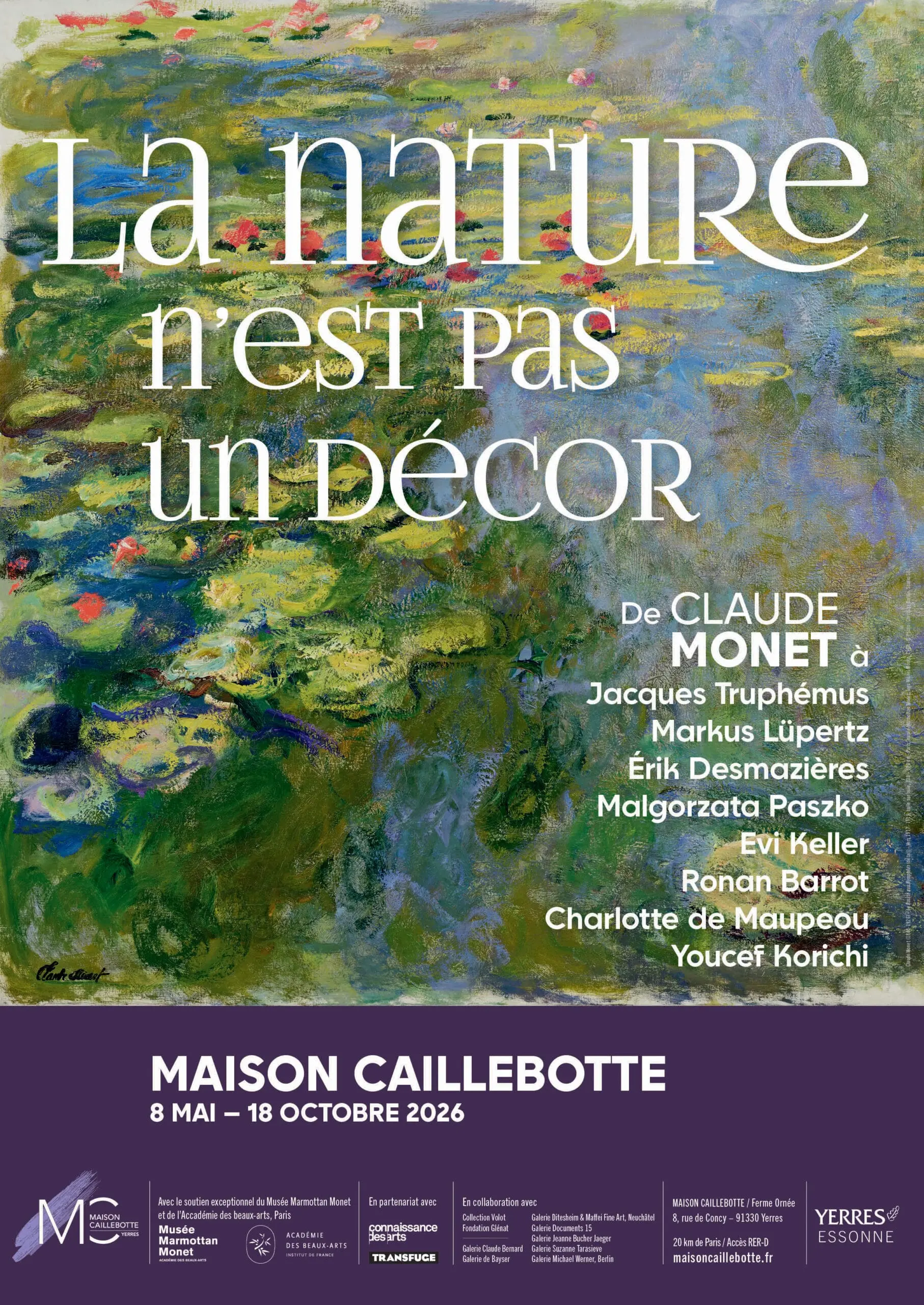 La nature n'est pas un décor : affiche de l'exposition à la Maison Caillebotte, Yerres