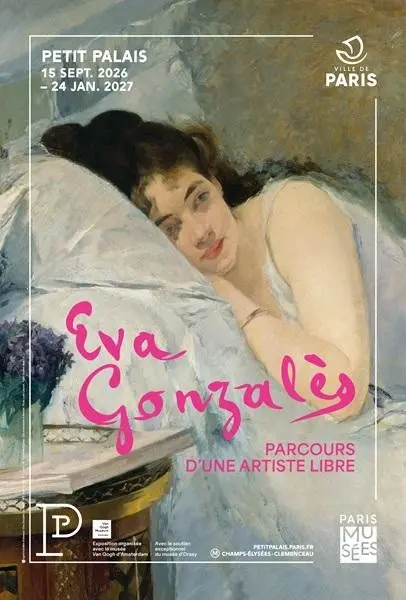 "Eva Gonzalès. Parcours d’une artiste libre" affiche de l'exposition au Petit Palais, Paris